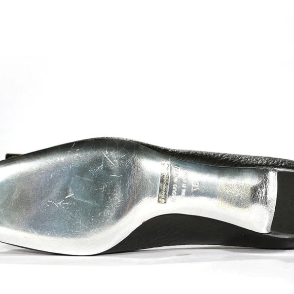 Dolce & Gabbana Women's Black Calf-Skin Leather Slip-On Pumps - Picture 2 of 5